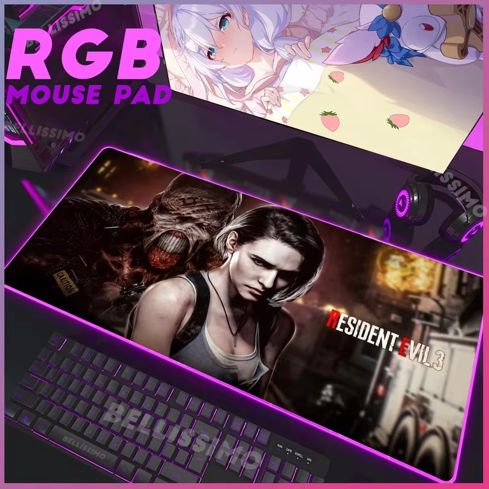 Laptop Accessories Rgb - R_resident E_evil Serisi RGB Oyun Mousepad'i