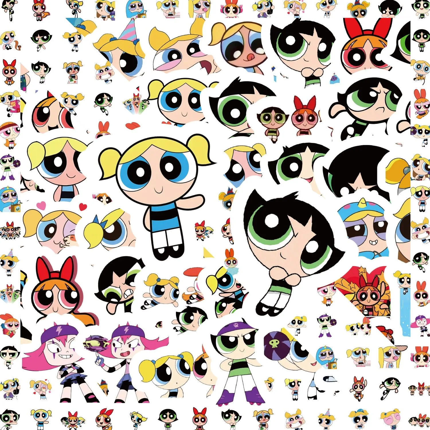 Laptop Bag Waterproof - 100 adet Powerpuff Girls çıkartmalar karikatür