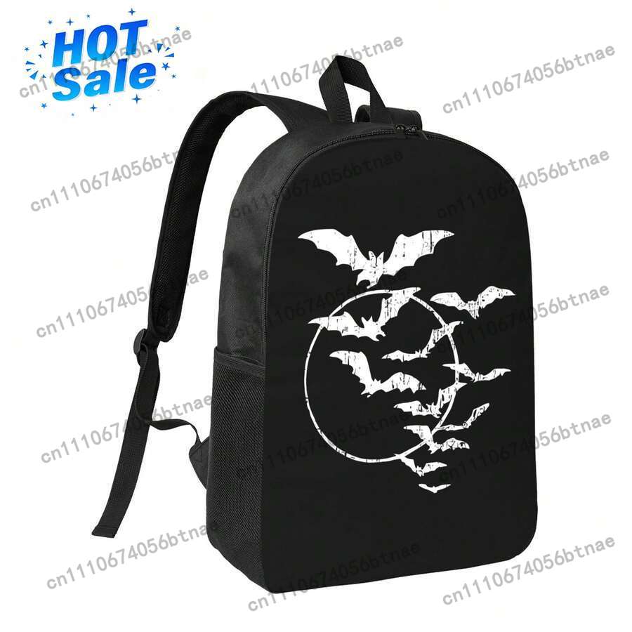 Laptop Bag Waterproof - Cadılar Bayramı Yarasaların Sürüsü Dolunay Ürkütücü