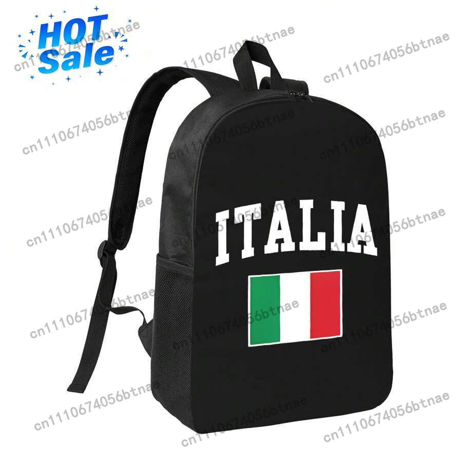 Laptop Bag Waterproof - İtalya Bayrağı Sırt Çantası Su Geçirmez